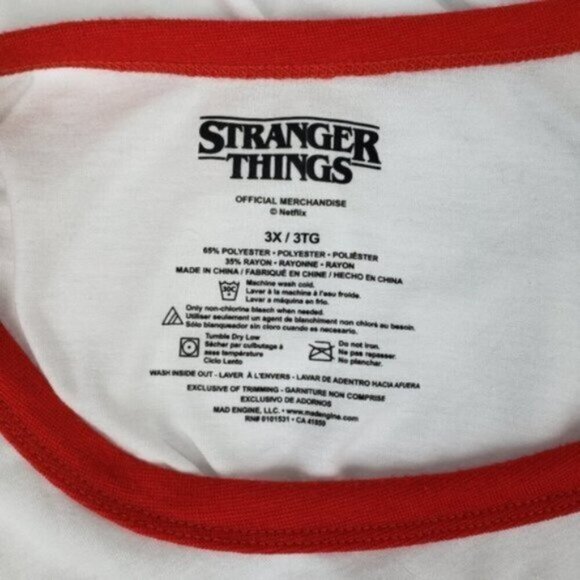Stranger Things 3X Official Merch Tie Front Tee Retro Style Netflix - Picture 9 of 10